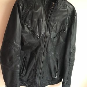 napp jeans leather jacket